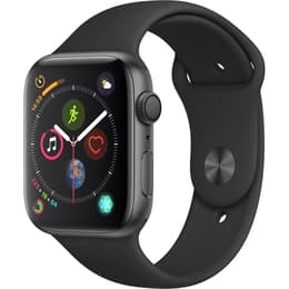 Apple Watch (Series 4) September 2018 - Cellular - 44 mm - Stainless steel Space black - Sport band Black