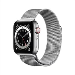Apple Watch (Series 6) September 2020 - Cellular - 44 - Stainless steel Silver - Milanese loop Silver