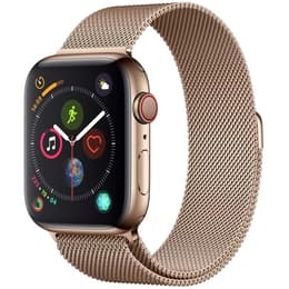 Apple Watch (Series 4) September 2018 - Cellular - 44 - Stainless steel Gold - Milanese loop Gold