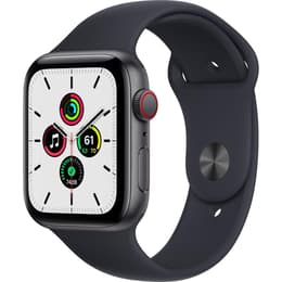 Apple Watch (Series SE) September 2020 - Cellular - 44 - Aluminium Space Gray - Sport band Black