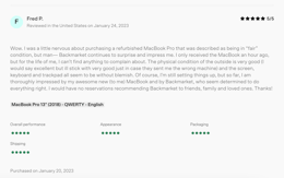 Back Market Review of MacBook Pro 13