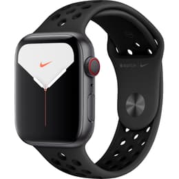 Apple Watch (Series 5) September 2019 - Cellular - 44 mm - Aluminium Space Gray - Sport Band Black