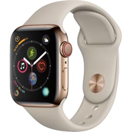 Apple Watch (Series 4) Sept - Cellular - 40 mm - Stainless steel Gold - Sport Band Gold