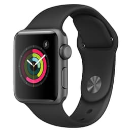 Apple Watch (Series 2) September 2016 - Wifi Only - 42 mm - Aluminium Black - Sport Band Black