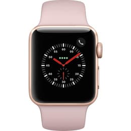 Apple Watch (Series 3) September 2017 - Cellular - 42 mm - Aluminium Gold - Sport Band Pink Sand