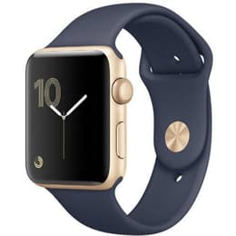 Apple Watch (Series 2) December 2016 - Wifi Only - 38 mm - Aluminium Gold - Sport Band Blue