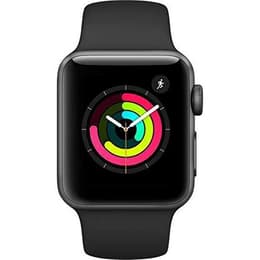 Apple Watch (Series 3) September 2017 - Wifi Only - 42 mm - Aluminium Space Gray - Sport Band Black