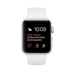 Apple Watch (Series 1) September 2016 - Cellular - 38 mm - Aluminium Stainless Steel - Sport Band White