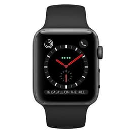 Apple Watch (Series 3) - Cellular - 42 mm - Stainless steel Space Black - Sport Band Black