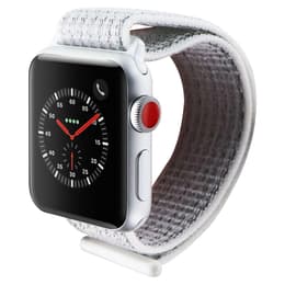 Apple Watch (Series 3) - Cellular - 38 mm - Aluminium Silver - Sport Band White
