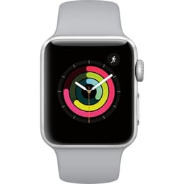 Apple Watch (Series 3) September 22, 2017 - Wifi Only - 38 mm - Aluminium Silver Aluminum - Sport Band Silver