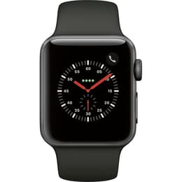 Apple Watch (Series 3) September 2017 - Cellular - 38 mm - Aluminium Space Gray - Sport Band Gray