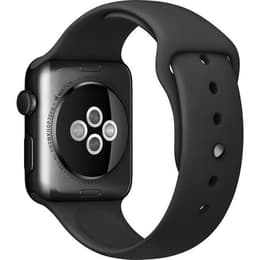 Apple Watch (Series 1) April 2015 - Wifi Only - 42 mm - Stainless steel Space Black - Sport Band Black