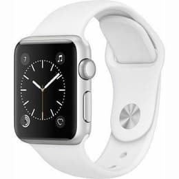 Apple Watch (Series 2) September 2016 - Wifi Only - 38 mm - Aluminium Silver - Sport Band White