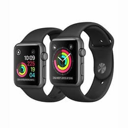 Apple Watch (Series 2) December 2016 - Wifi Only - 42 mm - Aluminium Space Gray - Sport Band Black