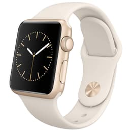 Apple Watch (Series 1) September, 2017 - Wifi Only - 38 mm - Aluminium Gold - Sport Band White