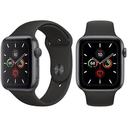 Apple Watch (Series 5) September 2019 - Cellular - 44 mm - Aluminium Space Gray - Black Sport Band Black