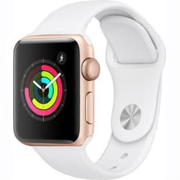 Apple Watch (Series 2) September 2016 - Wifi Only - 38 mm - Gold Aluminium Gold - Sport Band White