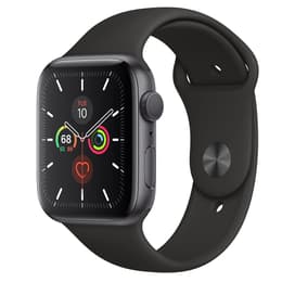 Apple Watch (Series 5) September 2019 - Wifi Only - 44 mm - Aluminium Space Gray - Sport Band Black