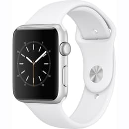 Apple Watch (Series 1) September 2016 - Wifi Only - 38 mm - Aluminium Silver - Sport band White