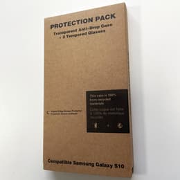 Galaxy S10 case and 2 protective screens - Recycled plastic - Transparent