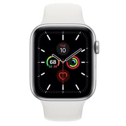 Apple Watch (Series 5) October 2020 - Cellular - 40 mm - Aluminium Silver - Sport Band White
