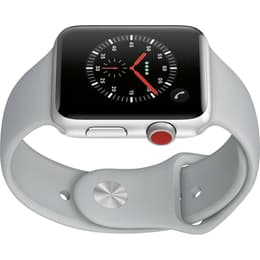 Apple Watch (Series 3) September 2017 - Cellular - 38 mm - Aluminium Silver - Sport Band Fog
