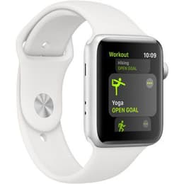 Apple Watch (Series 3) September 2017 - Cellular - 38 mm - Aluminium Silver - Sport Band White