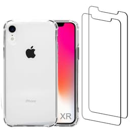 iPhone XR case and 2 protective screens - Recycled plastic - Transparent