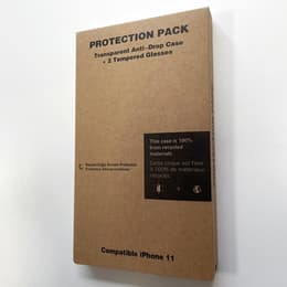 iPhone 11 case and 2 protective screens - Recycled plastic - Transparent