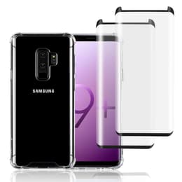Case Galaxy S9 Plus and 2 protective screens - Recycled plastic - Transparent