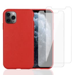 Case iPhone 11 Pro and 2 protective screens - Compostable - Red