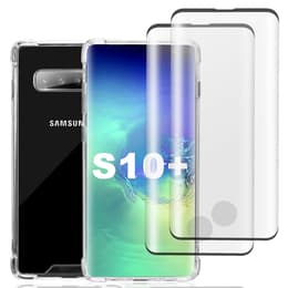 Case Galaxy S10 Plus and 2 protective screens - Recycled plastic - Transparent