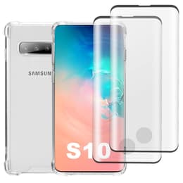 Case Galaxy S10 and 2 protective screens - Recycled plastic - Transparent