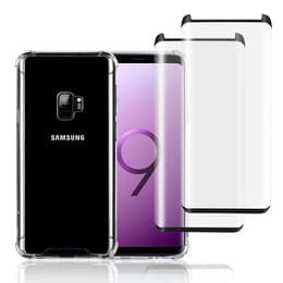 Case Galaxy S9 and 2 protective screens - Recycled plastic - Transparent