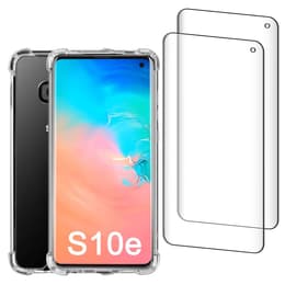 Case Galaxy S10e and 2 protective screens - Recycled plastic - Transparent