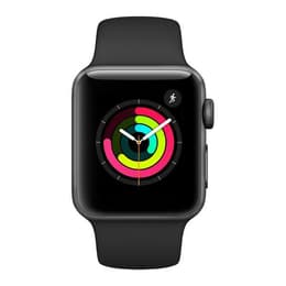 Apple Watch (Series 3) September 2017 - Cellular - 42 mm - Aluminium Space Gray - Sport band Black