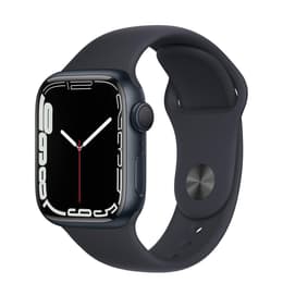 Apple Watch (Series 7) October 2021 - Cellular - 41 mm - Aluminium Black - Sport band Black