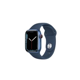Apple Watch (Series 7) October 2021 - Cellular - 41 mm - Aluminium Blue - Sport band Blue