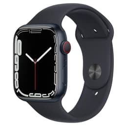 Apple Watch (Series 7) October 2021 - Cellular - 45 mm - Aluminium Black - Sport band Black