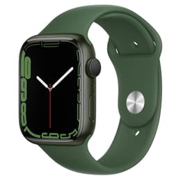 Apple Watch (Series 7) October 2021 - Cellular - 41 mm - Aluminium Black - Sport band Green