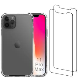 Case iPhone 11 Pro Max and 2 protective screens - Recycled plastic - Transparent