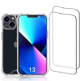 iPhone 13 case and 2 protective screens - Recycled plastic - Transparent