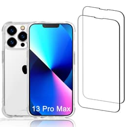 Case iPhone 13 Pro Max and 2 protective screens - Recycled plastic - Transparent
