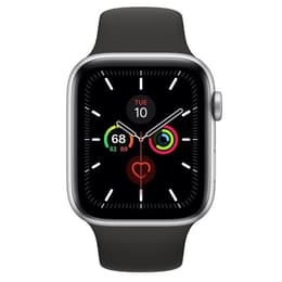 Apple Watch (Series 3) September 2017 - Cellular - 38 mm - Stainless steel Silver - Sport band Black