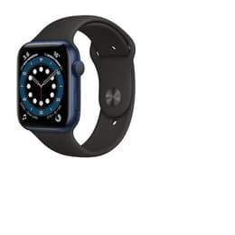 Apple Watch (Series 6) September 2020 44 mm - Aluminium Blue - Sport band Black