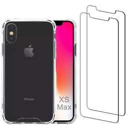 iPhone XS Max case and 2 protective screens - Recycled plastic - Transparent