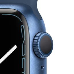 Apple Watch (Series 7) October 2021 - Cellular - 41 mm - Aluminium Blue - Sport band Abyss Blue