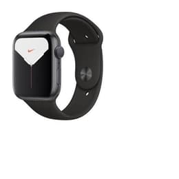 Apple Watch (Series 5) September 2019 - Wifi Only - 44 mm - Aluminium Gray - Sport band Black