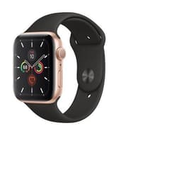 Apple Watch (Series 5) September 2019 - Wifi Only - 44 mm - Aluminium Gold - Sport band Black